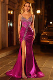 Corset doré scintillant, corset perlé, lacet dans le dos, longue robe de bal avec fente