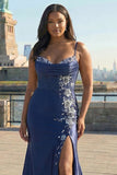 Robe de bal longue taille grande taille brodée brodée de sirène bordeaux bourgogne avec fente