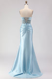 Robe de bal longue robe de bal 3D en forme de sirène violette en forme de sirène violette en 3D