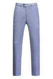 Revers cranté bleu 3 pièces Costumes formels pour hommes