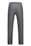 Gris à carreaux à pointe revers 3 pièces pour hommes Costumes formels