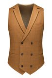 Caramel Peaked Lavers 3 Pièces Costumes de bal pour hommes