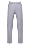 Gris clair 3 pièces à revers crantés Costumes formels pour hommes