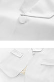 Blanc 3 pièces châle revers costumes de mariage pour hommes