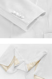 Blanc 3 pièces châle revers costumes de mariage pour hommes