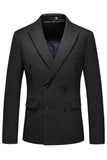 Revers à visière noire 3 pièces Satin Costumes de bal pour hommes