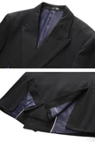 Revers à visière noire 3 pièces Satin Costumes de bal pour hommes
