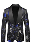 Châle violet revers Jacquard 3 pièces costumes de bal pour hommes