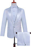 Costume 2 pièces à revers en pointe un bouton noir pour hommes avec perles