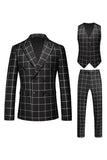 Rayures noires 2 pièces à revers pointu Tailleurs de bal pour hommes