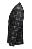Rayures noires 2 pièces à revers pointu Tailleurs de bal pour hommes