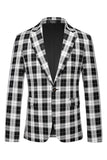 Blazer de bal rayé à revers cranté vintage rouge