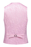 Imprimé rose Peak Lapel 3-Piece Hommes Costumes de bal