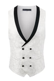 Noir Châle Revers Un Bouton 3 Pièces Hommes Costumes