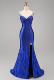 Corset à bretelles fines bleu bleu bleu Corset avec fente