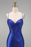 Corset à bretelles fines bleu bleu bleu Corset avec fente