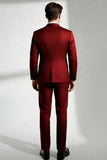 Costumes Homme Burgundy Peak Lavers One Button