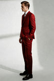 Costumes Homme Burgundy Peak Lavers One Button