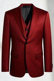 Costumes Homme Burgundy Peak Lavers One Button