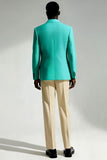 Turquoise Peak Lapel 2 pièces costumes de bal pour hommes