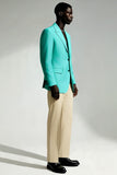 Turquoise Peak Lapel 2 pièces costumes de bal pour hommes