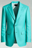 Turquoise Peak Lapel 2 pièces costumes de bal pour hommes