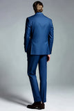 Blazer Homme Double Boutonnage Bleu Foncé