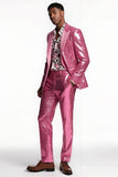 Sparkly Blush Peak Lapel 2 pièces Costumes de bal pour hommes