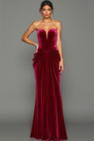 Robe longue formelle sans bretelles Cabernet Mermaid