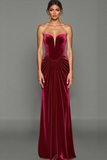 Robe longue formelle sans bretelles Cabernet Mermaid