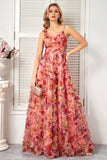 Blush Flower A Ligne Spaghetti Bretelles Robe de Bal