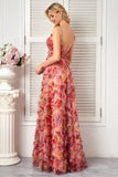 Blush Flower A Ligne Spaghetti Bretelles Robe de Bal