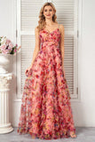 Blush Flower A Ligne Spaghetti Bretelles Robe de Bal