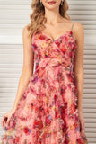 Blush Flower A Ligne Spaghetti Bretelles Robe de Bal