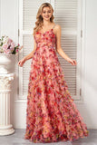 Blush Flower A Ligne Spaghetti Bretelles Robe de Bal