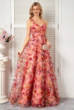 Blush Flower A Ligne Spaghetti Bretelles Robe de Bal
