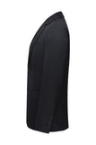 Revers cranté à simple boutonnage Noir Costumes 3 pièces pour hommes