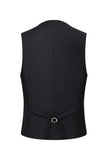 Revers cranté à simple boutonnage Noir Costumes 3 pièces pour hommes
