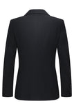 Noir 3 pièces à revers en pointe double boutonnage costumes d’affaires pour hommes