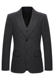 Peak Lapel 3 pièces simple boutonnage café Costumes pour hommes