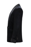 Châle Revers 2 pièces Velours Noir Costumes Homme