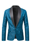 Blazer de bal pour homme en jacquard rouge foncé à revers