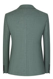 Gris Vert 2 pièces à double boutonnage Peak Lavers Costumes formels pour hommes