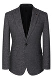 Gris foncé 3 pièces à revers en pointe Slim Fit Tailleurs de mariage pour hommes