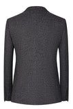 Gris foncé 3 pièces à revers en pointe Slim Fit Tailleurs de mariage pour hommes