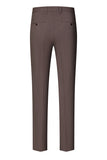 Taupe 3 pièces slim fit revers cranté un bouton costumes formels pour hommes