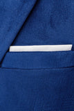 Blue Peak Lapel 2 pièces Slim Fit Costumes de bal