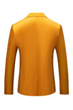 Blazer de bal à un bouton à revers en pointe jaune