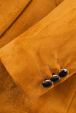 Blazer de bal à un bouton à revers en pointe jaune