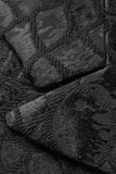 Noir Texture Peak Lapel 2 Pièces Costumes de bal